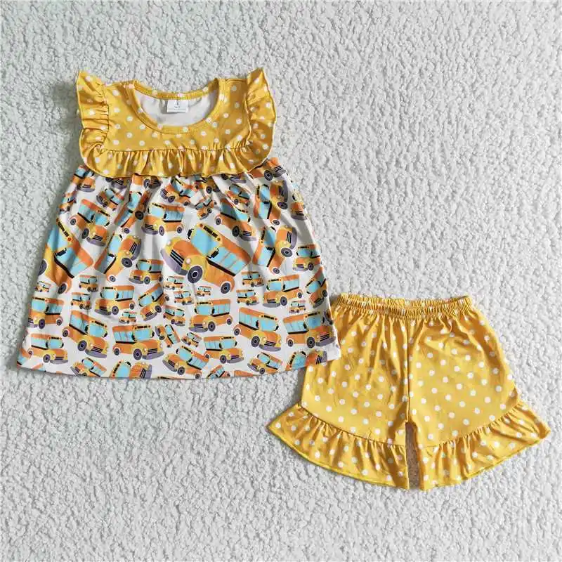 Back To School Learn Book Baby Girls Boys Shorts Outfit Fashion Summer Clothes Boutique Wholesale Baby Clothing