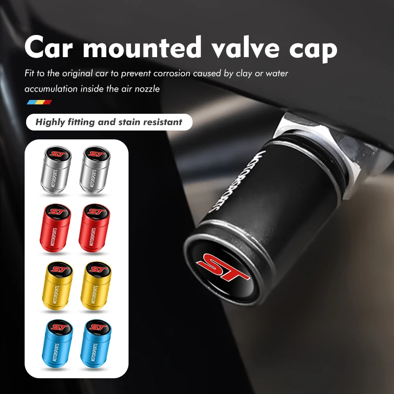 4 шт., легкосплавные автомобильные колеса, воздушный клапан, пылезащитные колпачки, аксессуары для ободов для Ford ST Focus Fiesta Ranger Escort Falcon Flex S-MAX Kuga 4 шт., легкосплавные автомобильные колеса, воздушный клапан, пылезащитные колпачки, аксессуары для ободов для Ford ST Focus Fiesta Ranger Escort Falcon Flex S-MAX Kuga