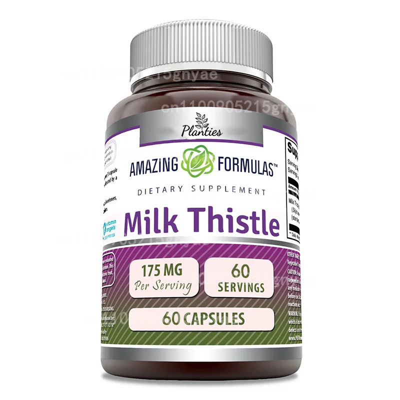

Milk Thistle Dandelion Root Supplement - Liver Health Support, Natural Antioxidant, Detoxification, 60 Vegan Capsules, Non-GMO