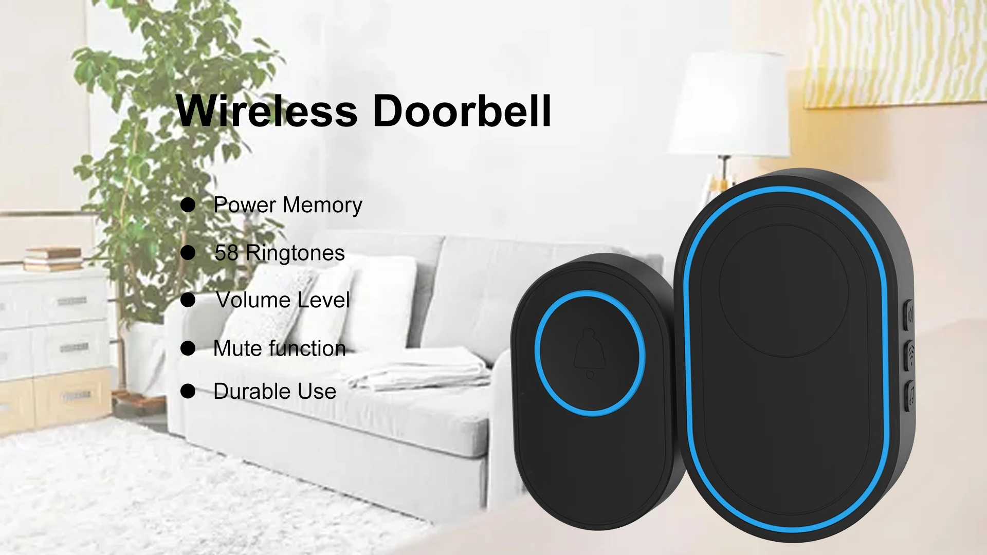 

Intelligent Wireless Doorbell Home Welcome Doorbell Waterproof 300m Remote Smart Door Bell Chime EU UK US Plug Optional