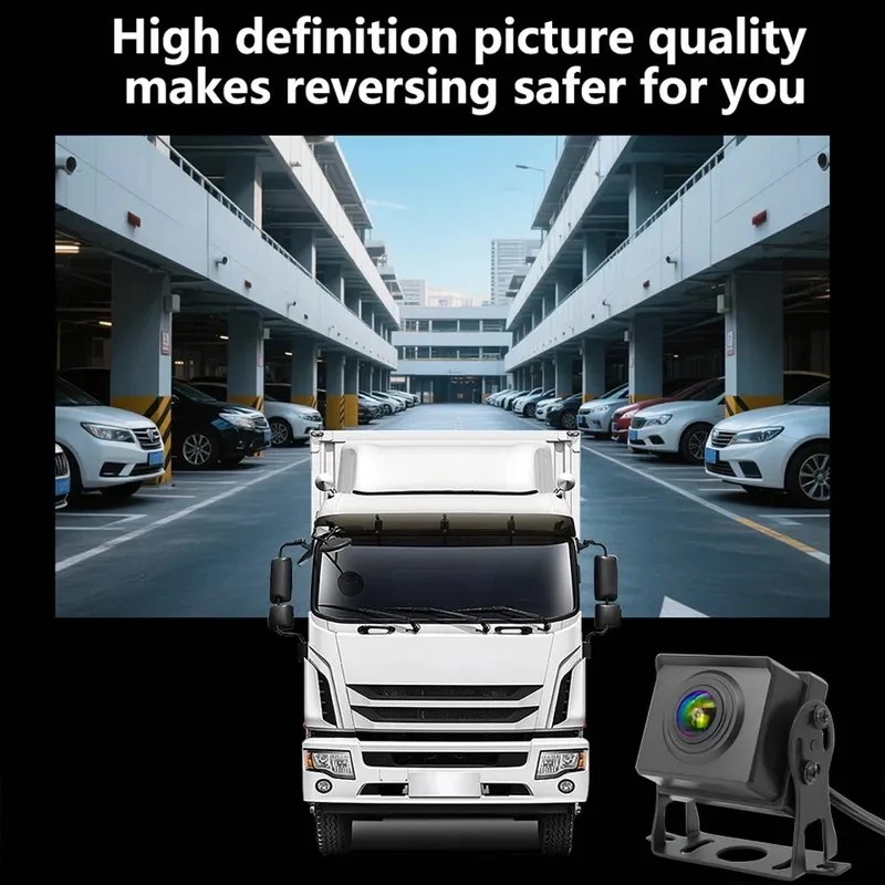 Cámara de Visión Trasera Auxiliar para Camiones y Autobuses, HD AHD 1920*1080P, Lente Ojo de Pez, Gran Angular, Impermeable, CCD, Visión Nocturna HD 4