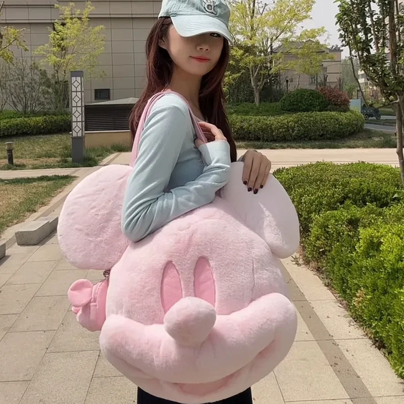 حقيقية ديزني Potdemiel وعاء العسل ميكي كبير رئيس حقيبة واحدة حقيبة كتف Kawaii الكرتون ميكي الاتجاه إرسال الفتيات هدية عيد ميلاد