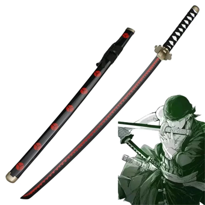 Cosplay Sauron Qiu Shui 41inch Weapon Katana Role Play Roronoa Zoro Sandai Kitetsu Wood Sword 104cm Model