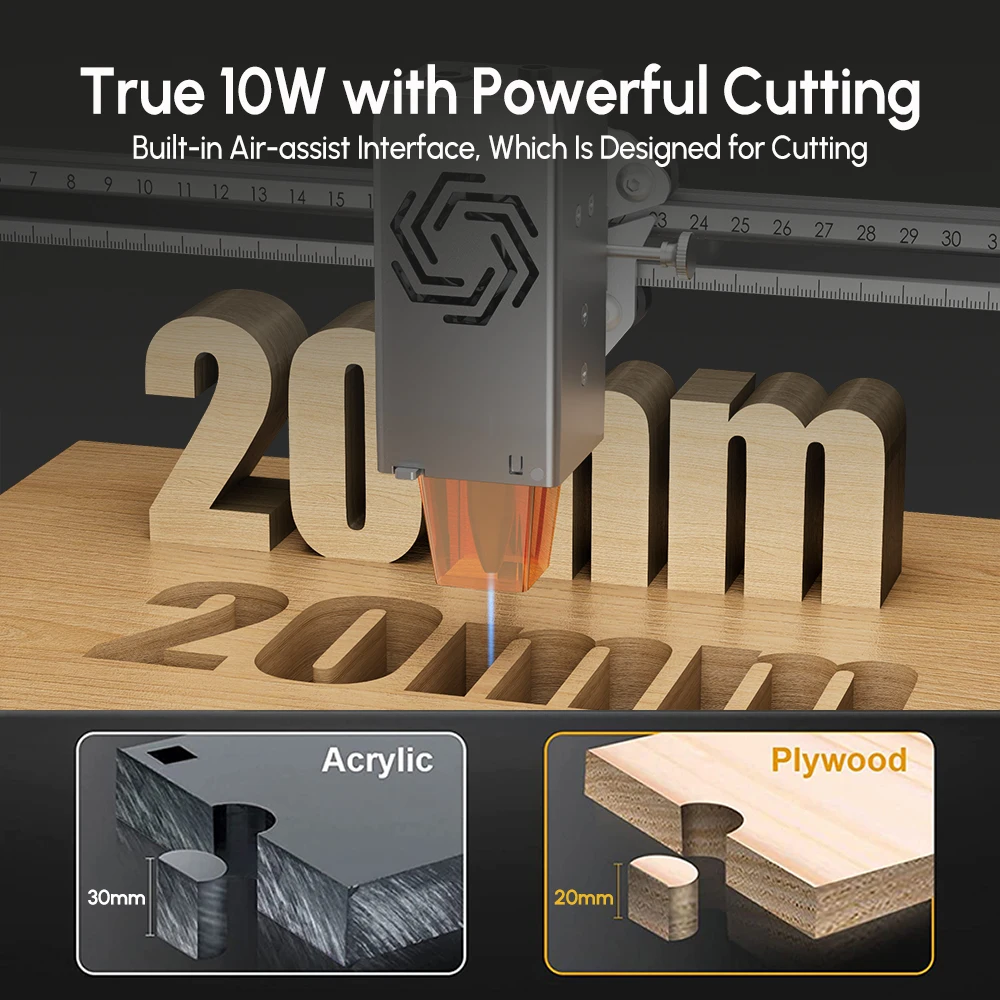 ORTUR 39*80cm Laser Engraving Cutting Machine 20w DIY Woodworking Desktop CNC Powerful Lase Cutter Engraver For Plywood Acrylic