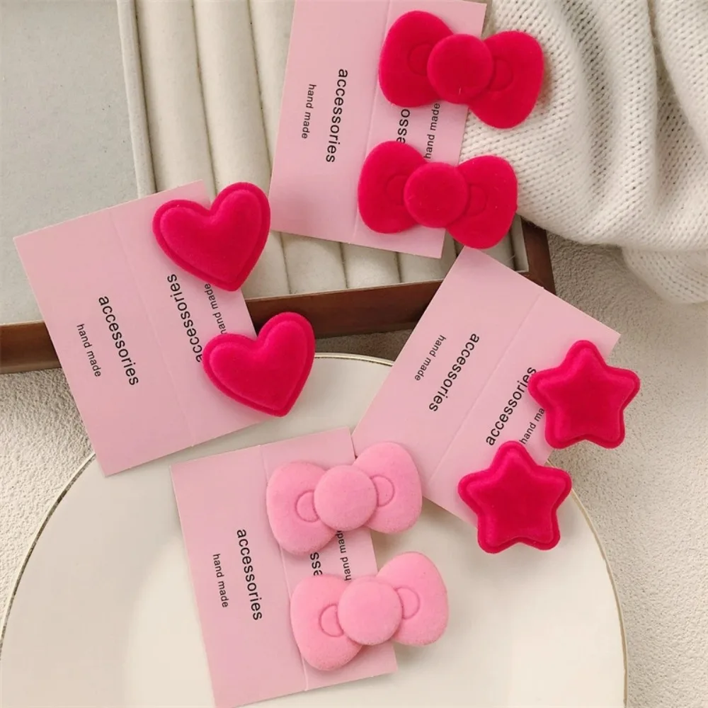 Koreanische Süße Rosa Schleife Stern-Haarspange für Mädchen und Frauen Y2k-Stil Herz-Haarklammer Barrette Seitenclip Kopfschmuck Haaraccessoires – Detail 5