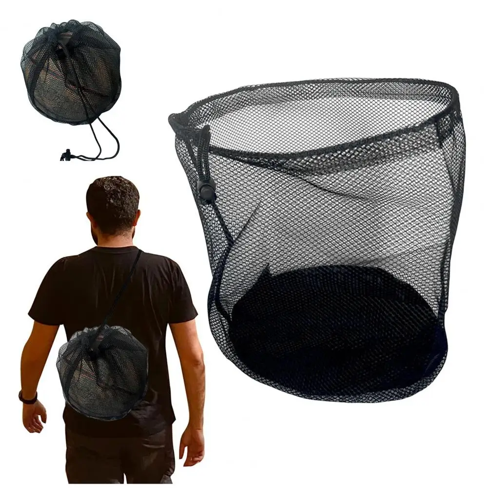 

Portable Drawstring Basketball Backpack Mesh Carry Bag Large Capacity Drawstring Sling Basketball Volleyball Carrying Bag