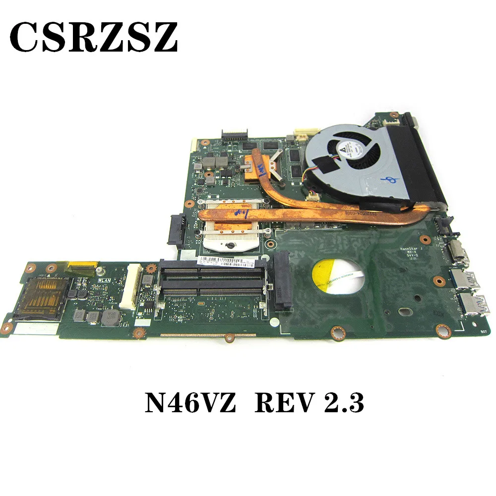 N46JZ Laptop motherboard For ASUS N46 N46VZ N46VJ  REV 2.3 Mainboard  Test work perfect