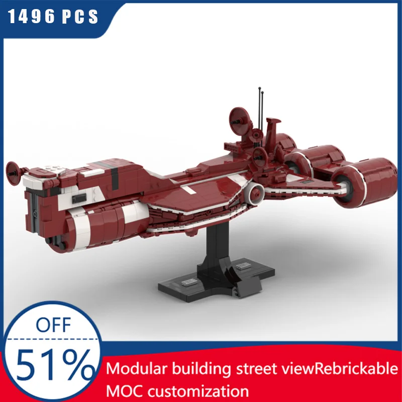 

1496 PCS MOC Star Battle Frigate Model Building Block Bricks DIY Creative Assembly Educational Toys For Children Christmas Gifts