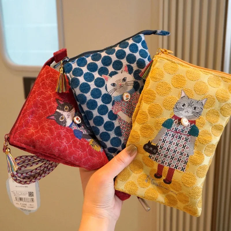 

e Embroidered Knitted Fabric Mobile Phone Bag Crossbody Single oulder Cute Princ Bean Design Faionable Youth Bag