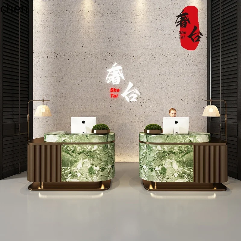 y8- Hotel Sales Department Reception Desk Clubhouse Beauty Salon Water Bar Marble checkout page