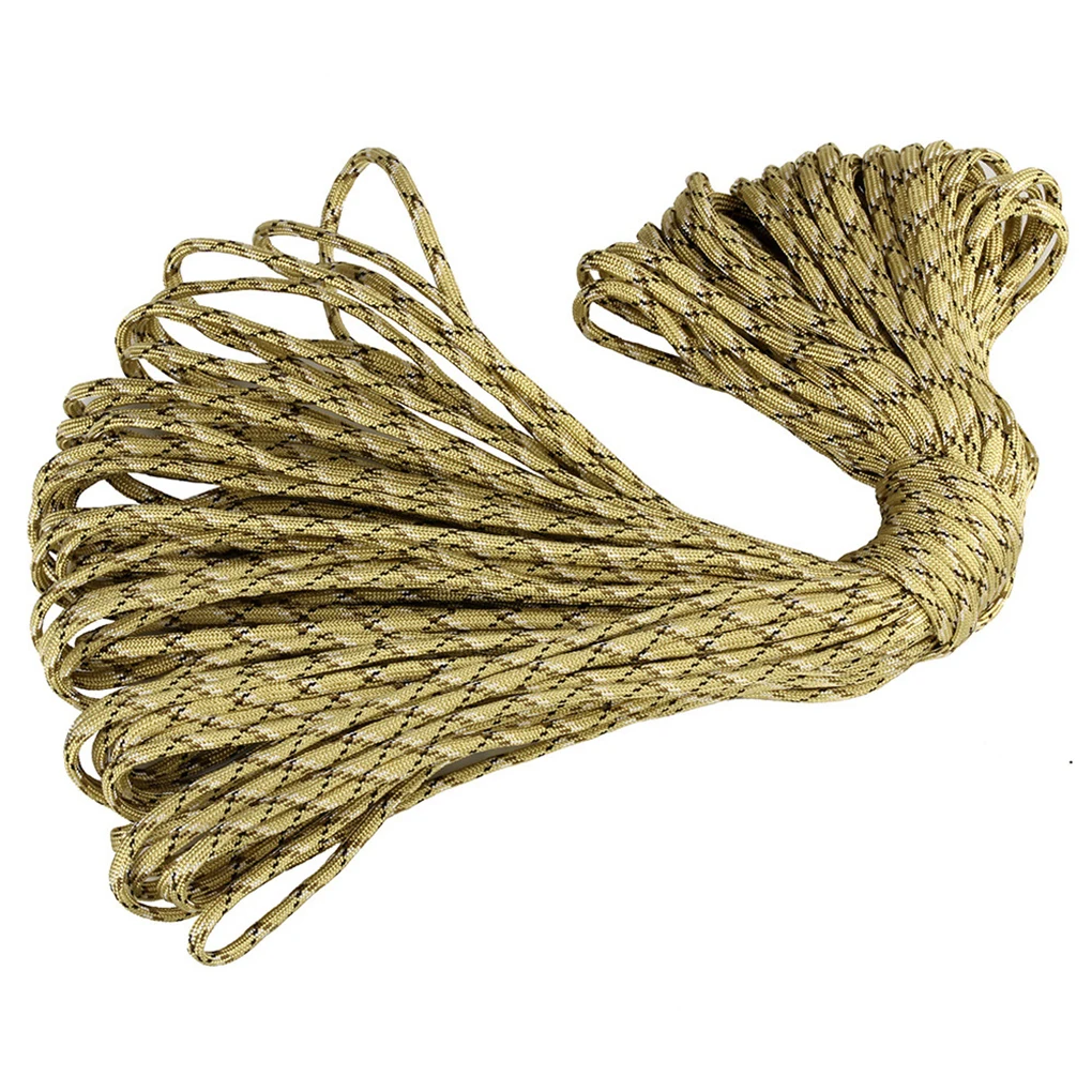 

100m 5mm 7-core Camping Tent Fix Weaving Binding Umbrella Rope Braided Cord Home Outdoor Lifeline