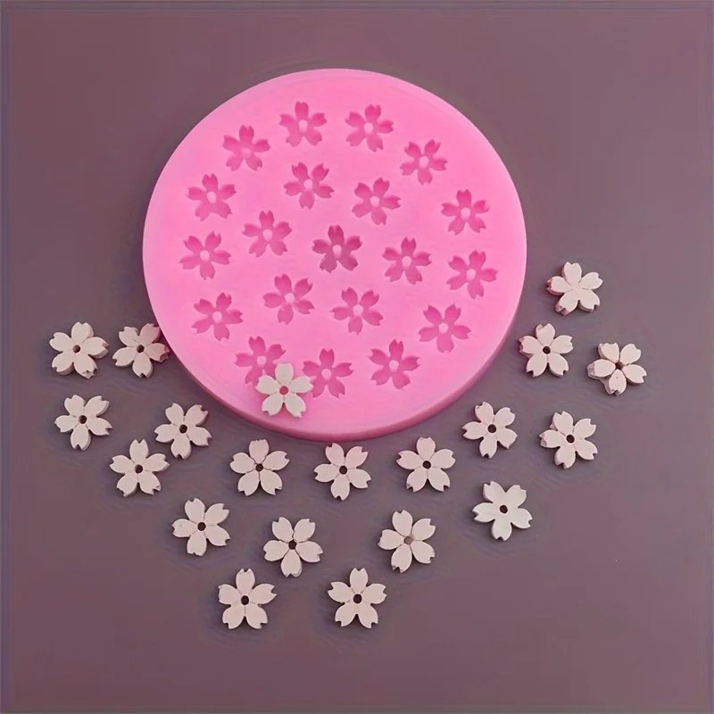 20-hole Mini Cherry Blossom Chocolate Fondant Flower Cake Decorating Baking Tool