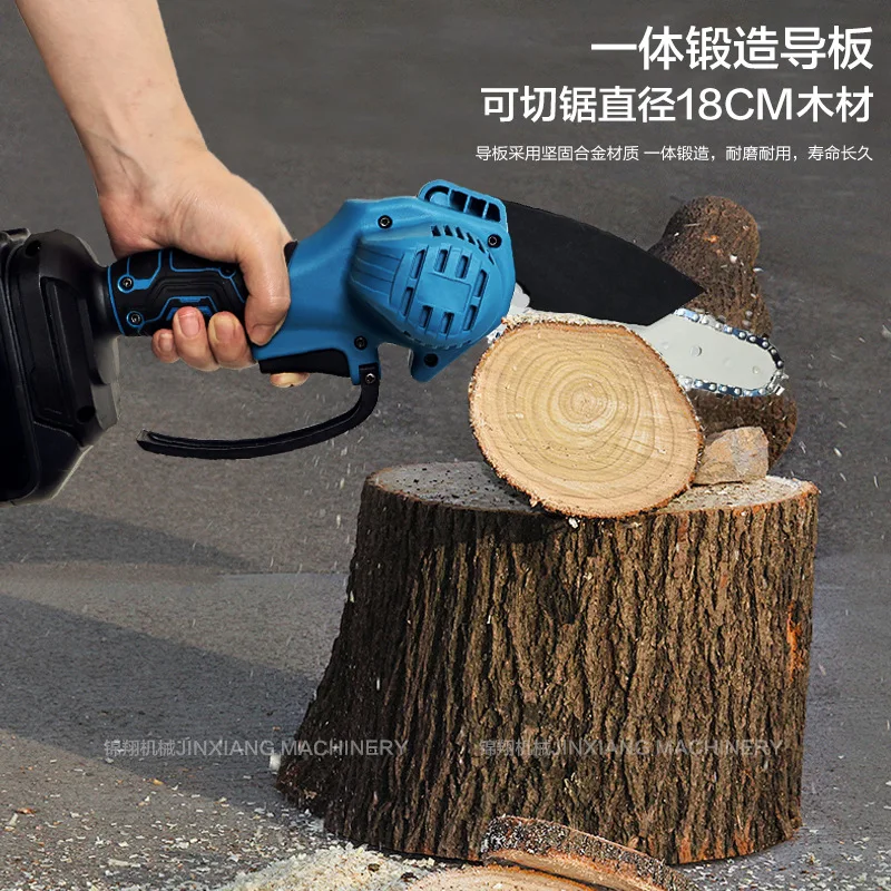 Garden rechargeable cordless mini saw Garden logging chainsaw Lithium battery 4/6 inch mini saw Single handheld chainsaw