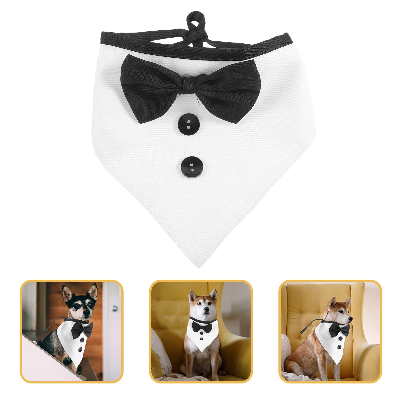 

Multi-Function Bandana Scarf Collar Large Size Wedding Outfit Costume For Large Dogs Comfortable Washable Scarfs