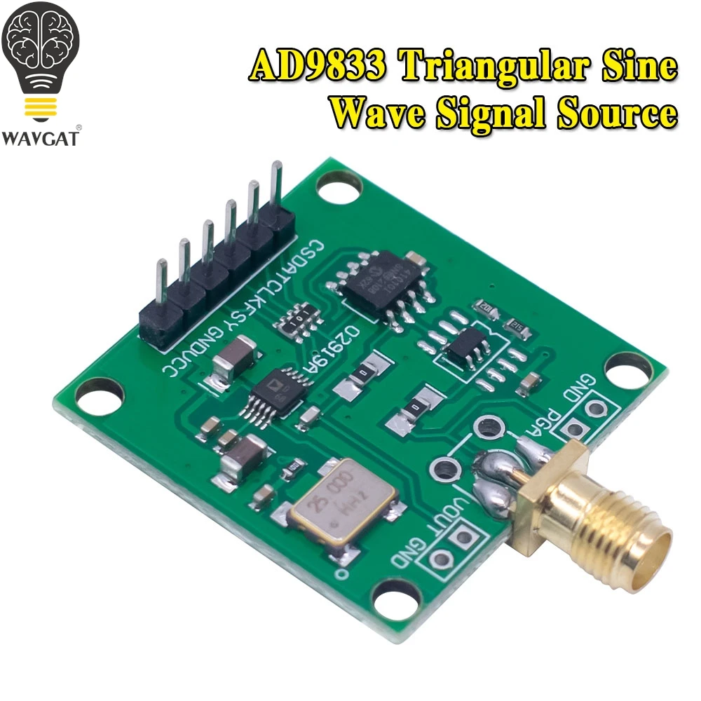 AD9833 DDS Signal Generator Module DC 0-12.5mhz SPI Square Triangle Sine Wave Output Digital Programmable Frequency and Phase