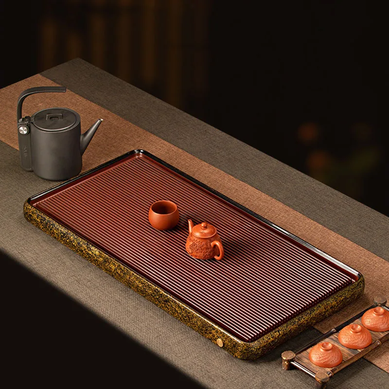 

Wooden Ceremony Tea Tray Coasters Rectangle Hospitality Vintage Chinese Tea Tray Drainage Office Bandejas Home Decorationgs