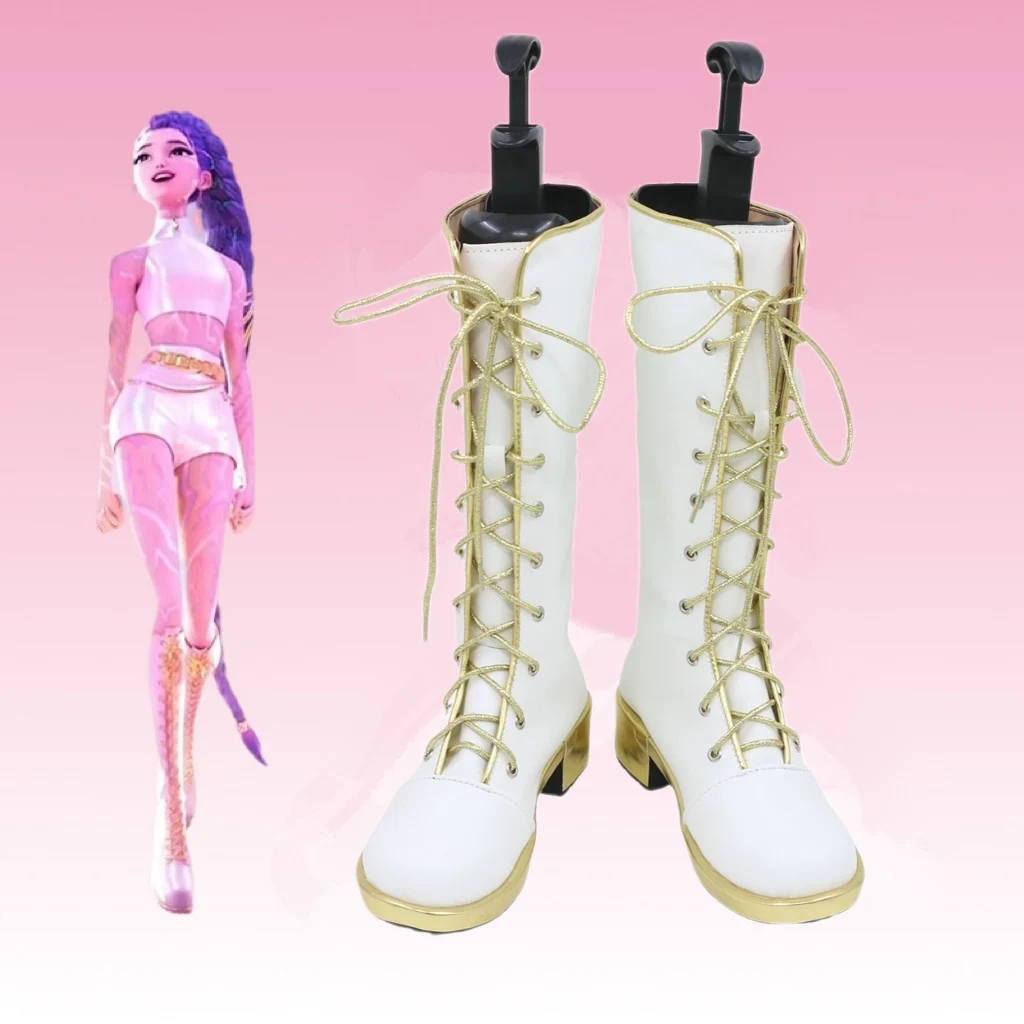 KPop 악마 사냥꾼 루미 코스프레 부츠 할로윈 카니발 파티 소품 부츠 신발 루미 성인 어린이 부츠