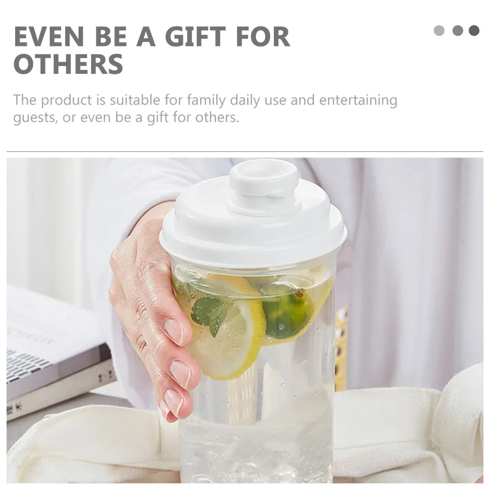 

2pcs Cold Water Pitcher Large Capacity Reusable Juice Bottle Server Clear Plastic Beverages Dispenser Kitchen Party