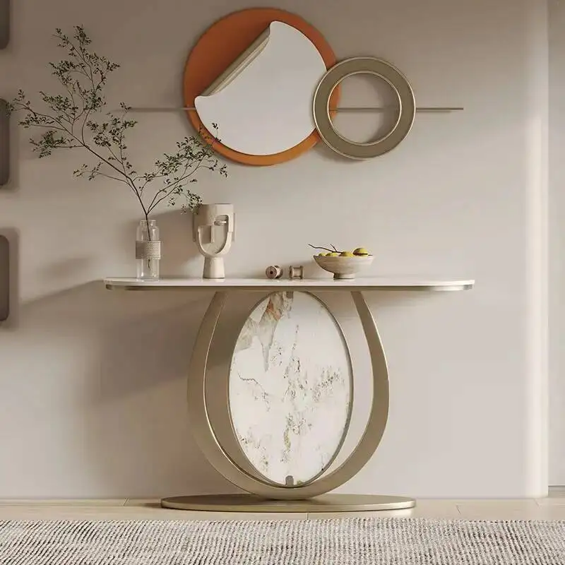 

Nordic Aesthetic Console Table Modern Luxury Living Room Porch Console Table Glam Elegant Mesa Salón Centro Hallway Furniture