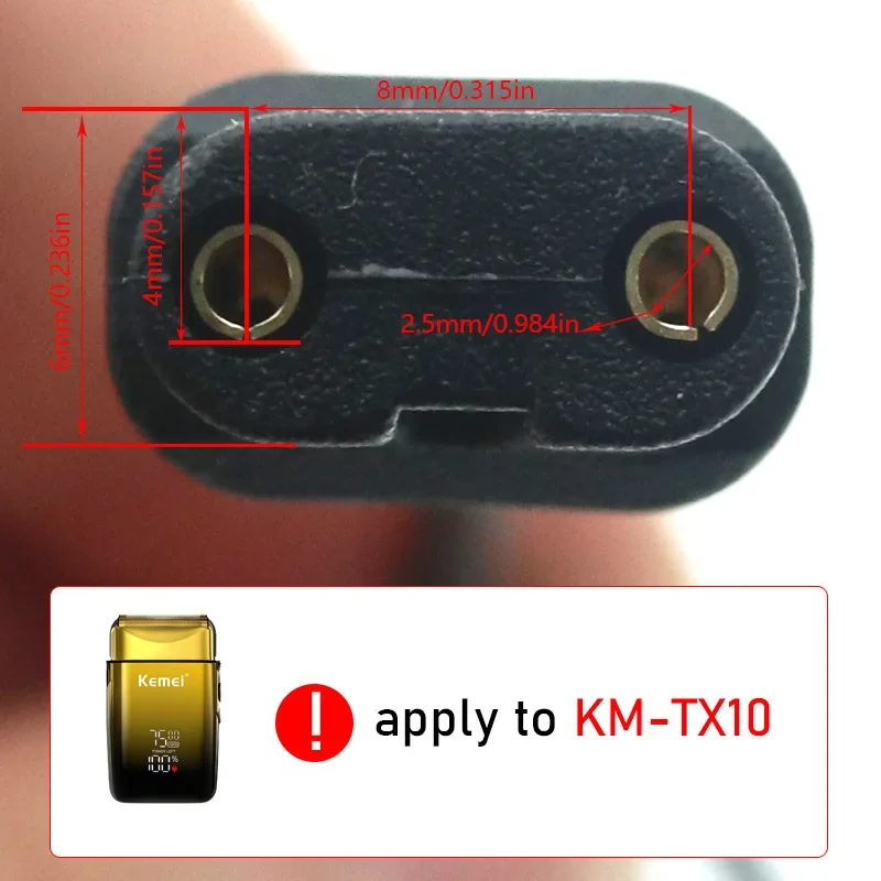 For Kemei KM-TX10 Original USB Power Charger Cable Professional Hair Clipper Hair Trimmer Machine Accessories