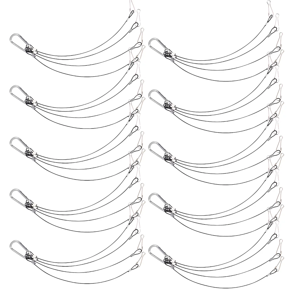 10Pcs Stainless Steel Plant Grow Light Hanger Wire Rope Hanging Kit 300Mm Anti Rust Corrosion Resistant Durable Light Support