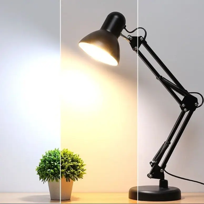

Винтажная ретро-настольная лампа с гибким кронштейном, цоколь E27, декоративное освещение для дома, офиса и кабинета