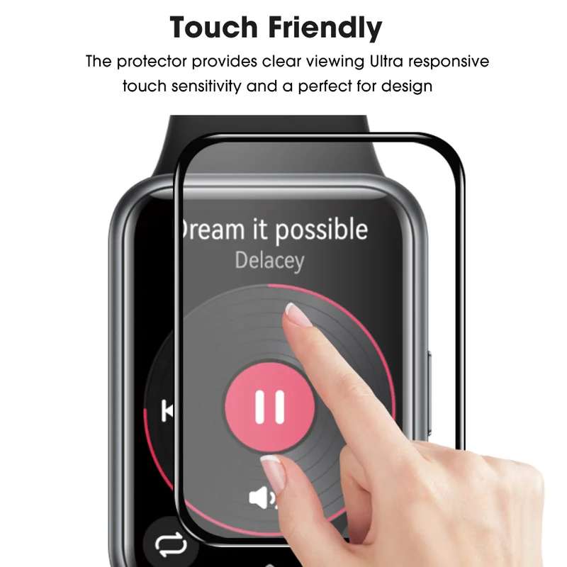 1-10PCS 9D Curved Soft Protective Glass For Huawei Watch Fit 2 Full Screen Protector Films for Hauwei Smartwatch Accessorie