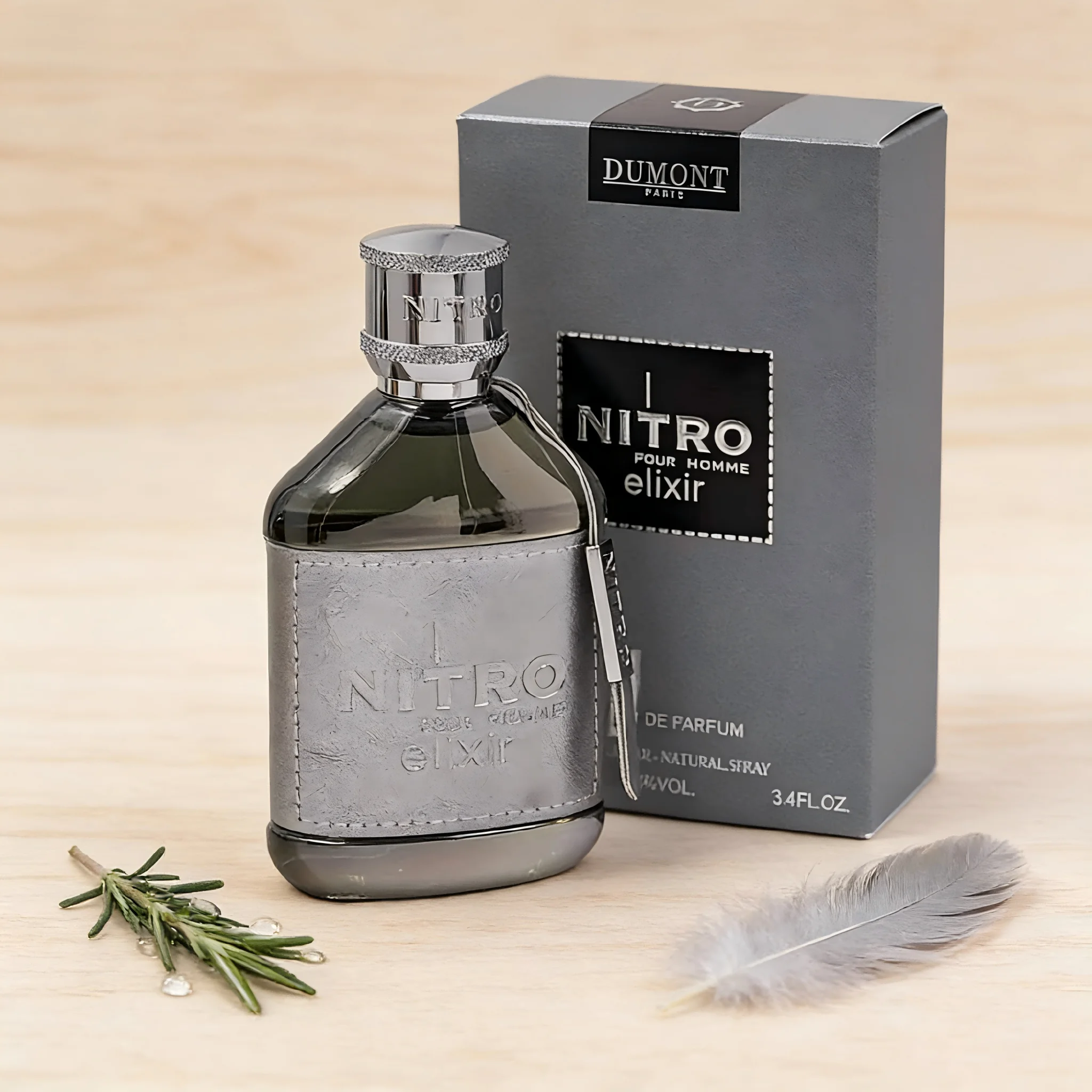 

NITRO Silver EDP Pour Homme: Modern Silver Finish, Crisp Herbal & Citrus Notes for Men