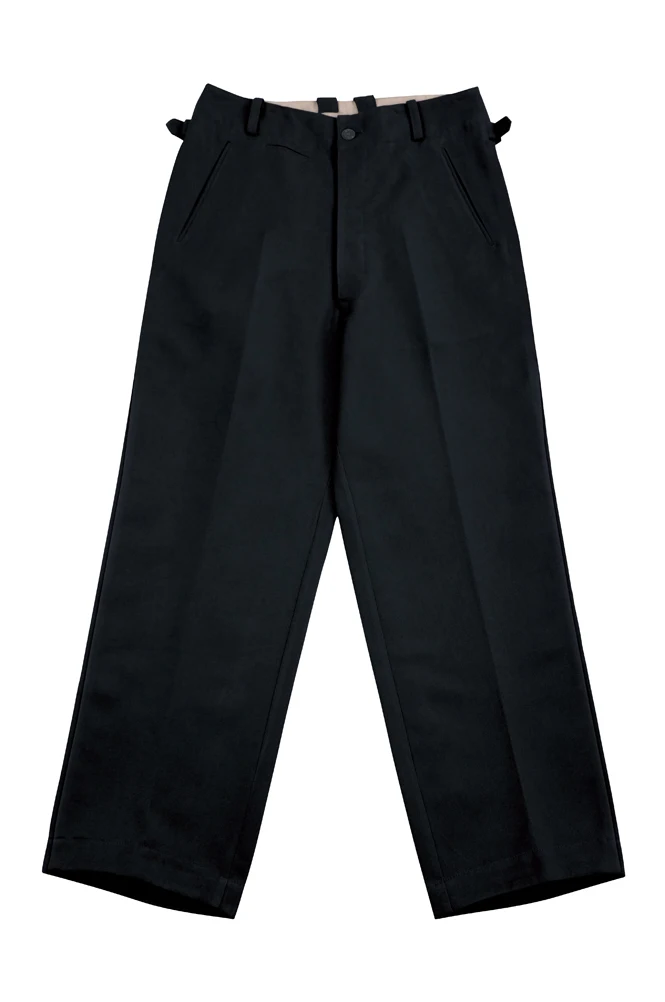 GUDD-013 WWII German Elite M32 Elite Black Gabardine Trousers