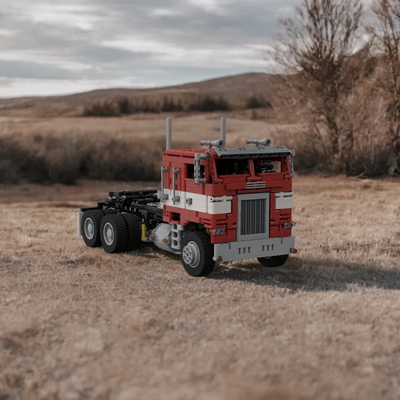 

1664 шт. RC G1 Optimus Prime грузовик с двигателем V6, полная подвеска, открывающиеся двери, развивающая игрушка в подарок для детей