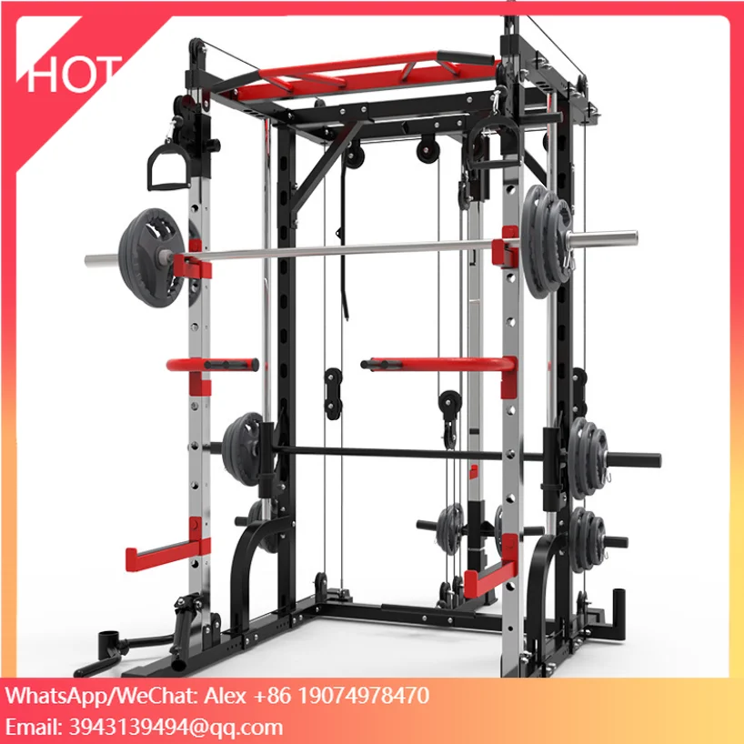 

Gym Fitness Equipment Buy Online Multi Functional Trainer Force Smith Machine Best Quality Home Case Body Unisex Steel Universal
