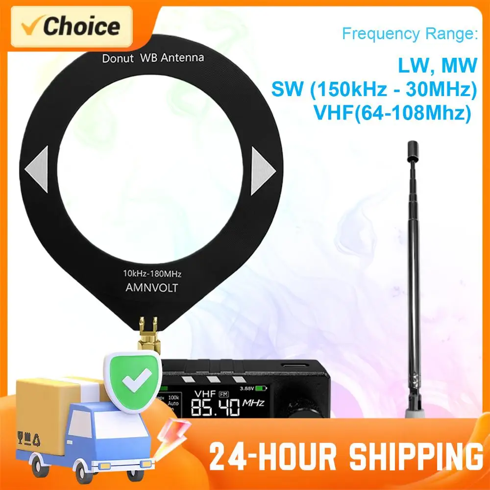 راديو الجيب AMNVOLT V4 ATS MINI SI4732 كامل النطاق DSP راديو FM AM SSB LSB USB استقبال خارجي ث/دائرة مكبر صوت سماعات الأذن