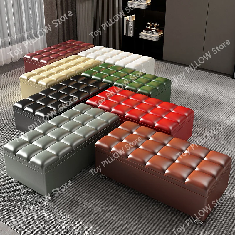 

storage stool can sit at the door of the home, small sofa clothing store, rectangular shoe change , bedside storage