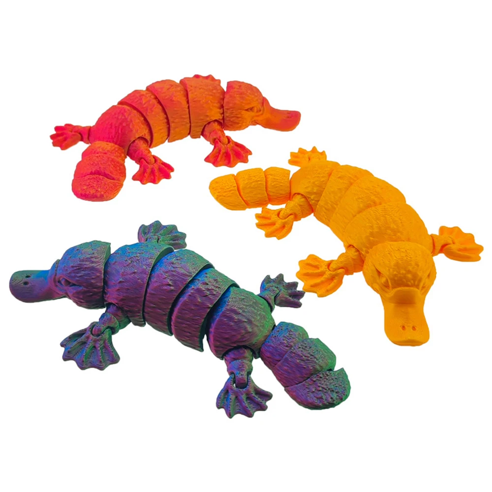 Giocattoli stampati in 3D Figure Ornitorinco Modello multi-giunto Ornamento Decorazioni animali realistiche Alleviare il desktop Novità Giocattolo Regalo per bambini