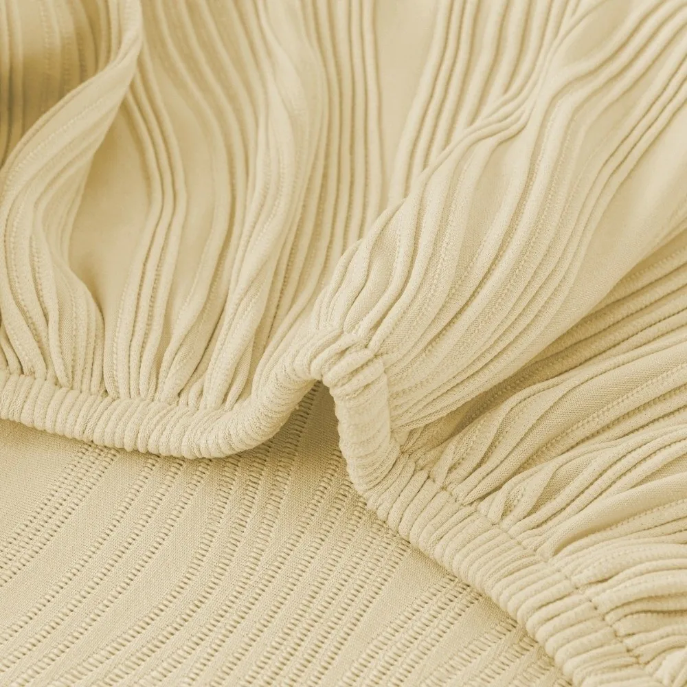 Simple Anti-slip Dining Chair Cover Elastic Soft Seat Cover Washable Thicken Fabric Chair Slipcover For Office Home Seats