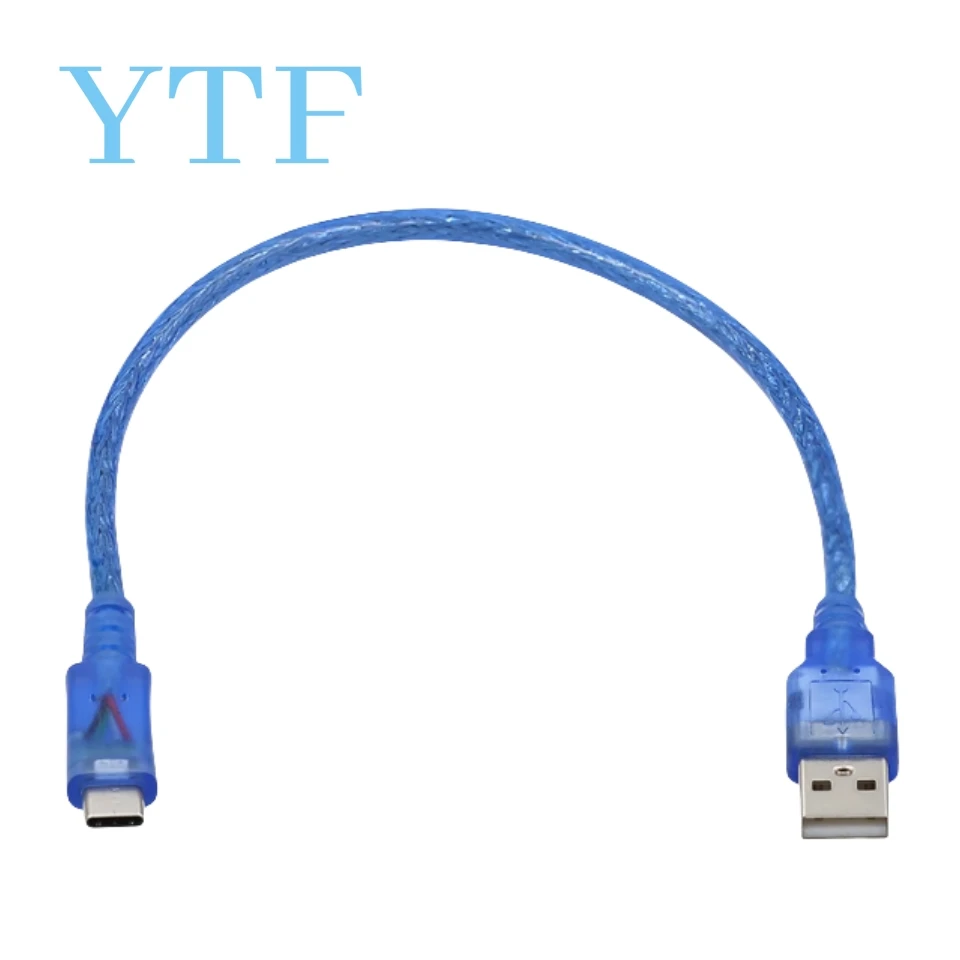 Cable USB de 30CM para Uno R3/Nano/MEGA/Leonardo/Pro Micro/azul de alta calidad un tipo USB/Mini/Micro/tipo-c Cable USB para Arduino