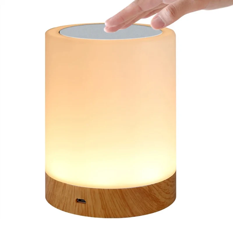 Xiaomi 7 Color Changing Night Light Touch Dimmable Lamp Portable Table Bedside Led Rechargeable Color Protection Bedroom Light