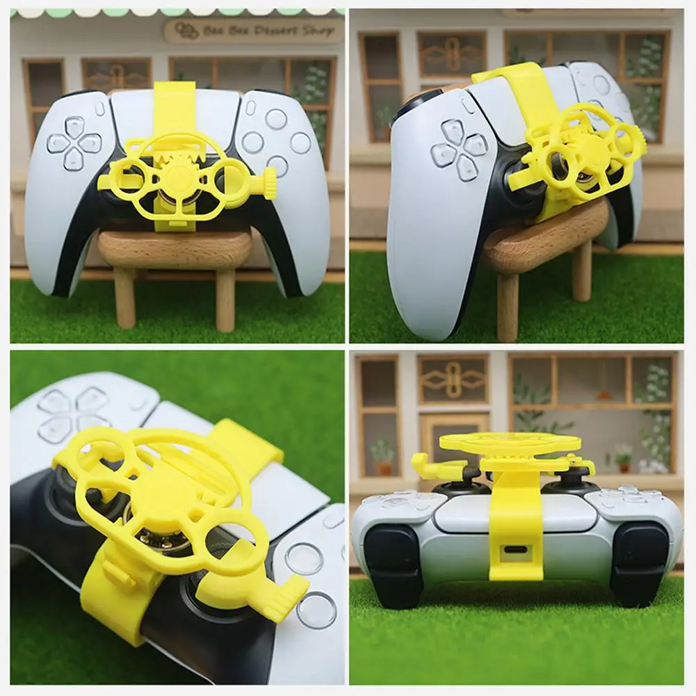 Dla PS5 Enhanced Gaming Racing Wheel Colorful 3d Printed Mini Steering Wheel Dla Ps5 Controller Simulates Car Steering Whee P7o6