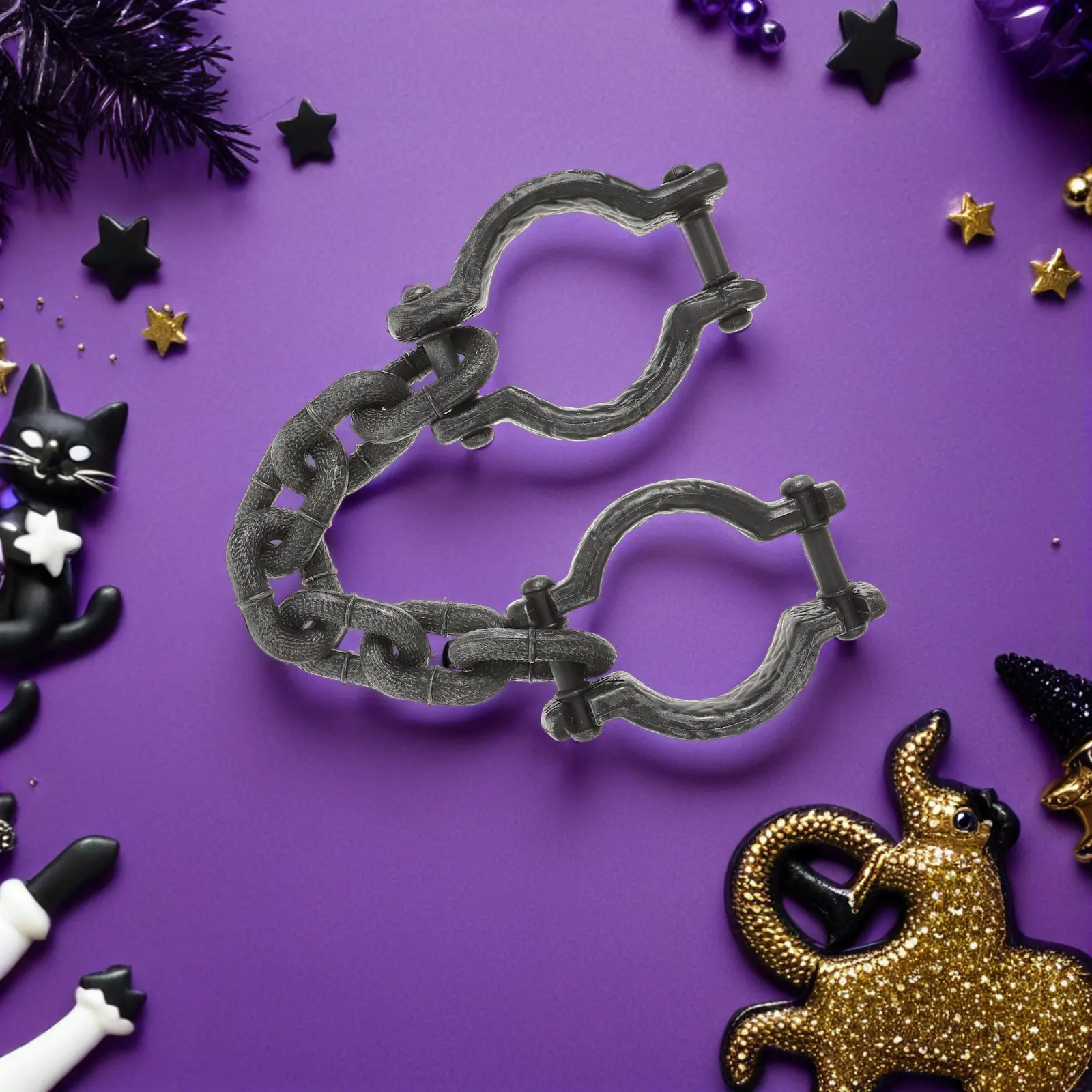 

2 шт. пластиковые цепи для декораций на Хэллоуин, в стиле ужасов, для костюмированных вечеринок, жуткое украшение, тема тюрьмы