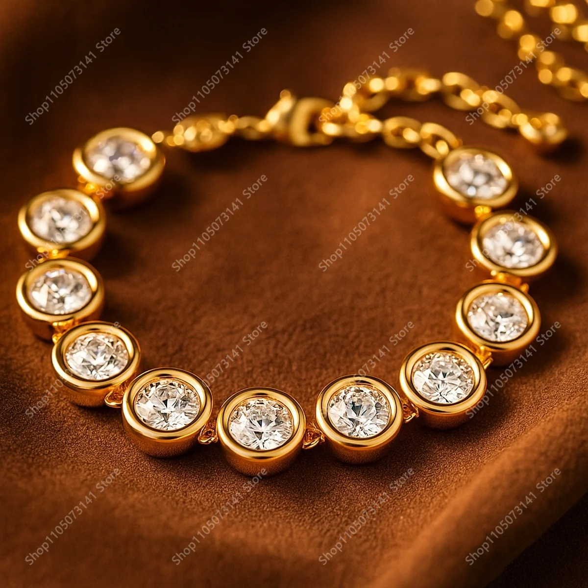 

Модный легкий роскошный браслет с цирконом Halo Center, вечерние незаменимые элитные украшения для рабочего места - подарок на день рождения