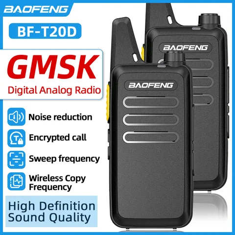 Baofeng BF-T20D GMSK Digital Walkie Talkie UHF Noice Reduction Wireless Copy Frequency Encrypted Call Type-c Charge Ham Radio