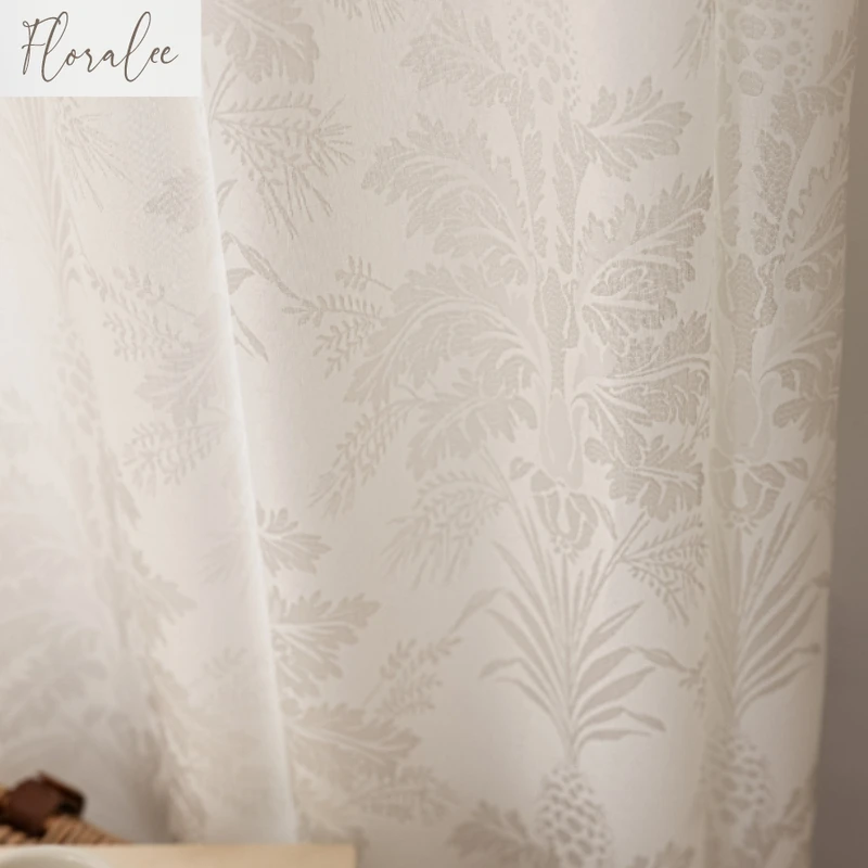 Elegant French Light Luxury Iris Jacquard Yarn, Light-transmitting and Sun-protective, Hazy and Impervious To People Fashion