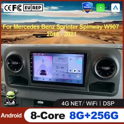 Android 15 Auto Carplay For Mercedes Benz Sprinter Spinway W907 2018 - 2021 Car Radio GPS Navigation Multimedia Video Player