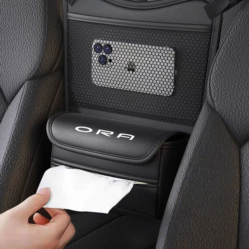 Car Seat Middle Hanger Storage Bag Handbag Holder Between Seats Organizer Pocket for Greatwall Ora Cat GT Ballet 07 Funky Cat iq