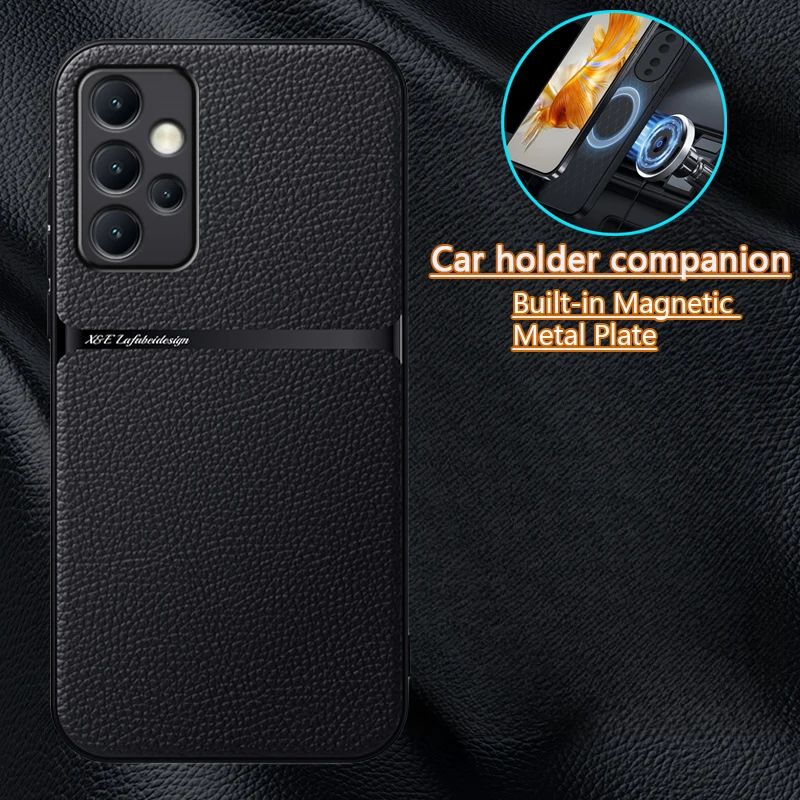 For Samsung A52 5G Case Shockproof Silicone Phone Case For Samsung Galaxy A52 A 52 SM-A526B Magnetic Holder Leather Back Cover