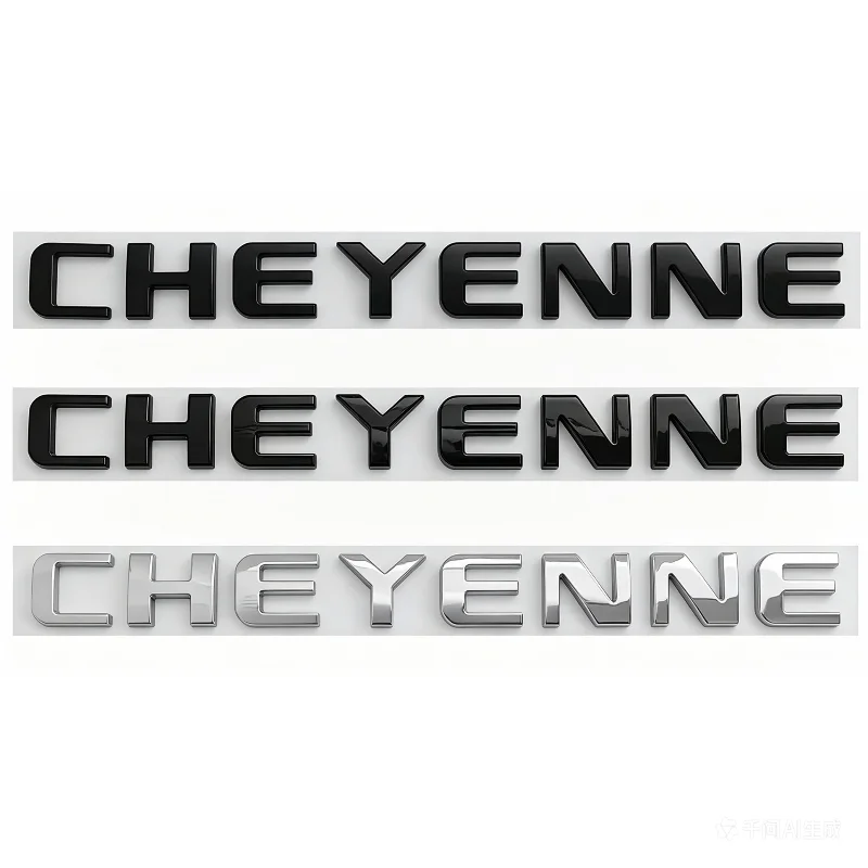 

1pcs ABS 3D CHEYENNE Car logo letter sticker Rear Bumper tail door trunk sticker car rear Emblem sticker styling Accessories