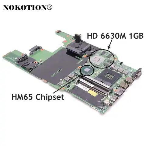 NOKOTION 04W0466 04W0724 Main board for Lenovo E520 laptop motherboard HM65 ATI HD6630M DDR3 full tested systems board