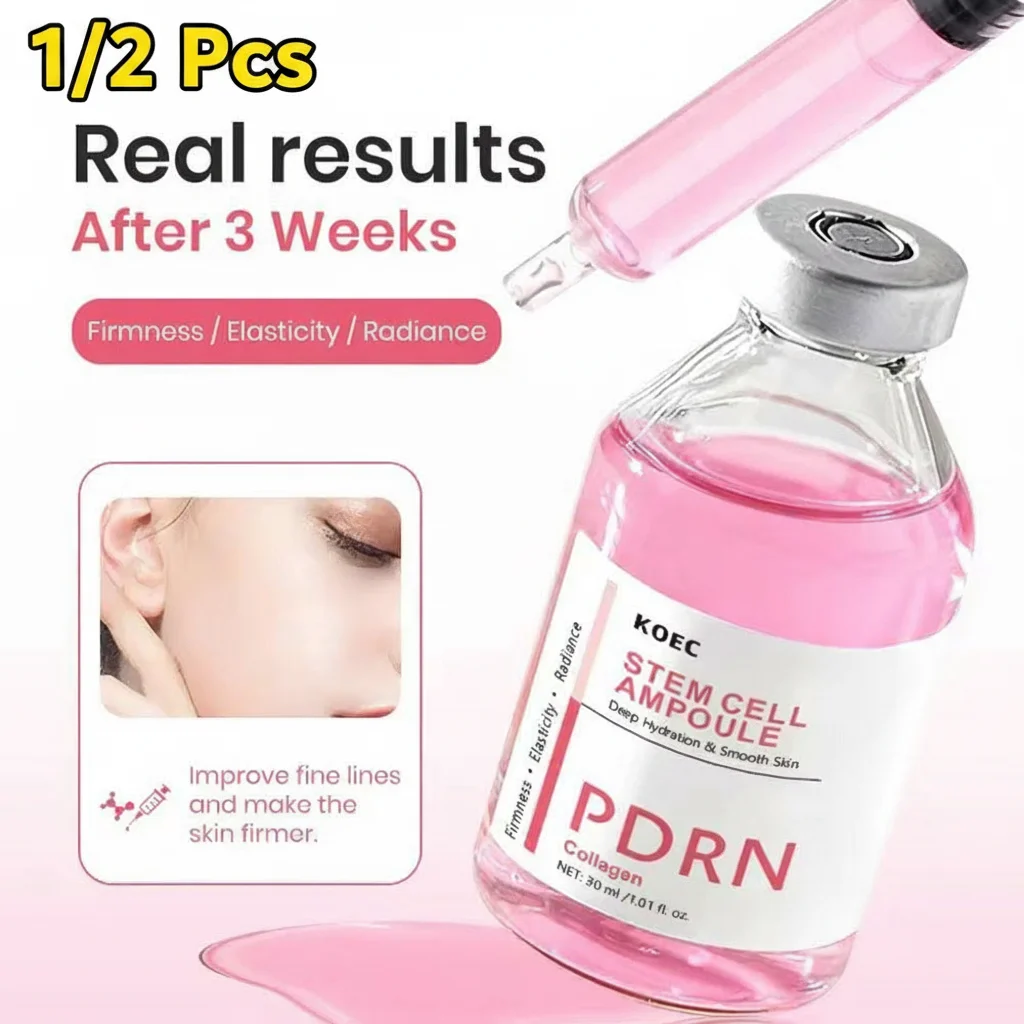 1/2 Ampolas de Sérum de DNA de Salmão para Cuidados Avançados com a Pele, Reparação Profunda, Renovação da Pele, Iluminação do Tom, Fortalecimento da Barreira Cutânea, Essência Facial Firmadora