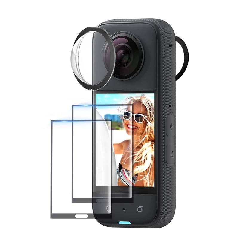 For Insta 360 X4 Sticky Lens Guard Cover Screen Protector Hard Tempered Glass For Insta360 X4 Action Camera Accessories