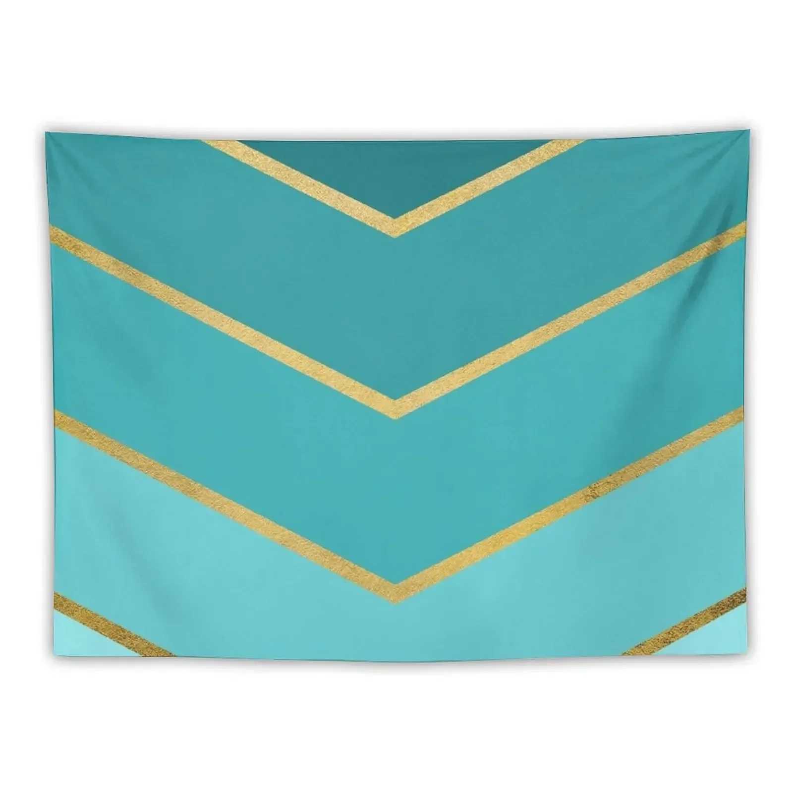 Geometrical teal and golden arrows modern art Tapestry Home Decor Aesthetic Decoration For Bedroom Wall Decorations Tapestry